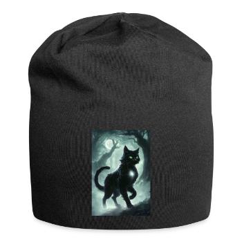 Katze Mythologie Mythos Geschenk - Jersey-Beanie - Schwarz - Vorne