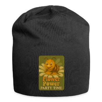 Bees Party Time - Jersey Beanie - black - Front