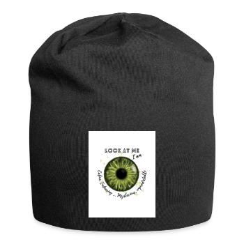 Green eyes ) - Jersey Beanie - black - Front