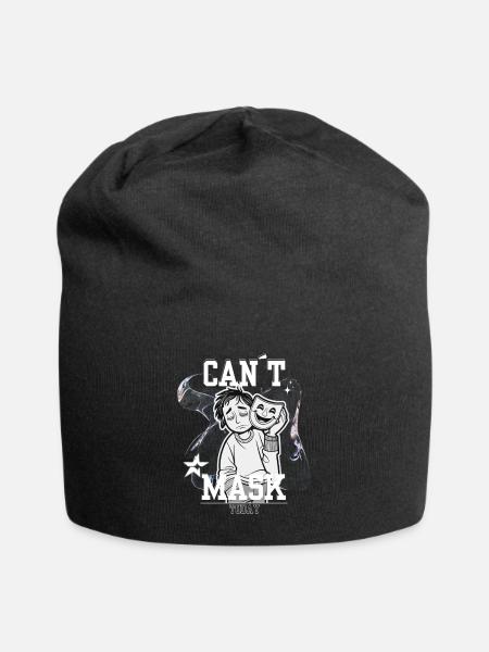 Can’t Mask Today – Social Energy Not Found - Jersey-Beanie - Schwarz