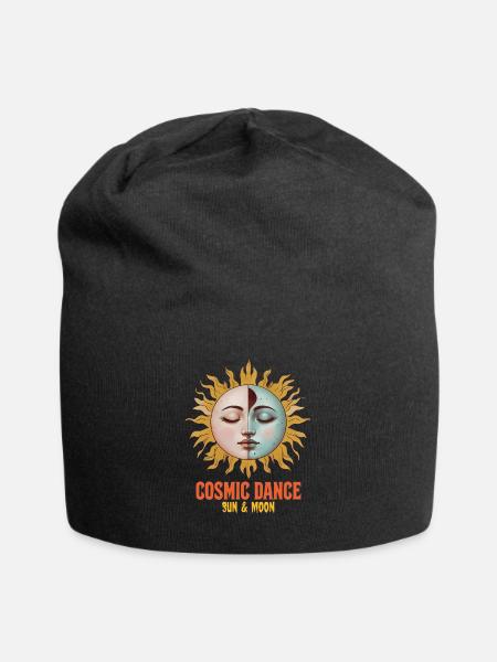 Cosmic Dance Spirituality Gift - Jersey Beanie - black