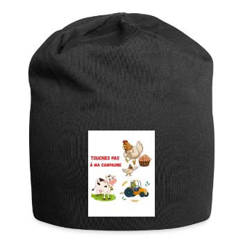 Touches pas ma campagne - Bonnet en jersey - noir - Devant