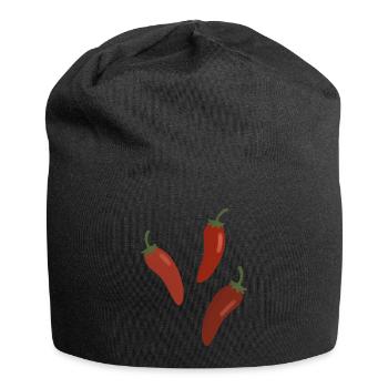 Chilischoten - Jersey-Beanie - Schwarz - Vorne