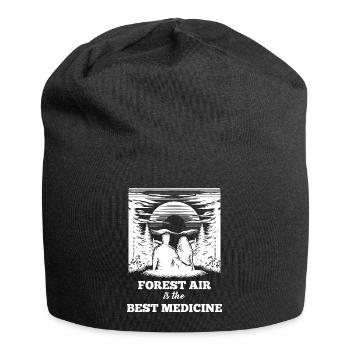 Natur-Spruch - Jersey-Beanie - Schwarz - Vorne