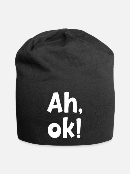 AH OK - Jersey-Beanie - Schwarz
