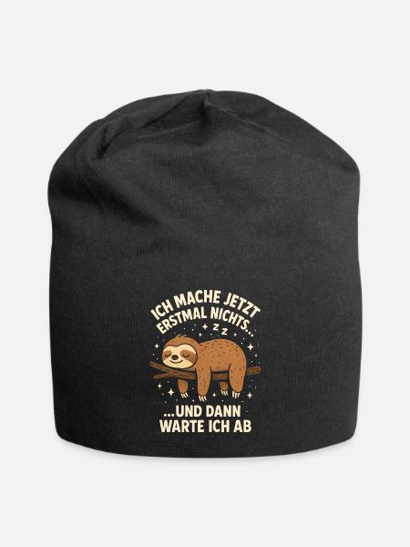 Ich Mache Jetzt Erstmal Nichts Lustiger Spruch - Jersey-Beanie - Schwarz