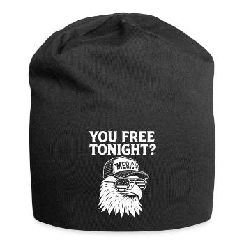 Tu es libre ce soir, Eagle, 4 juillet - Bonnet en jersey - noir - Devant