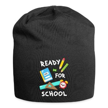 start of school first-grader enrollment schoolchild - Jersey Beanie - black - Front