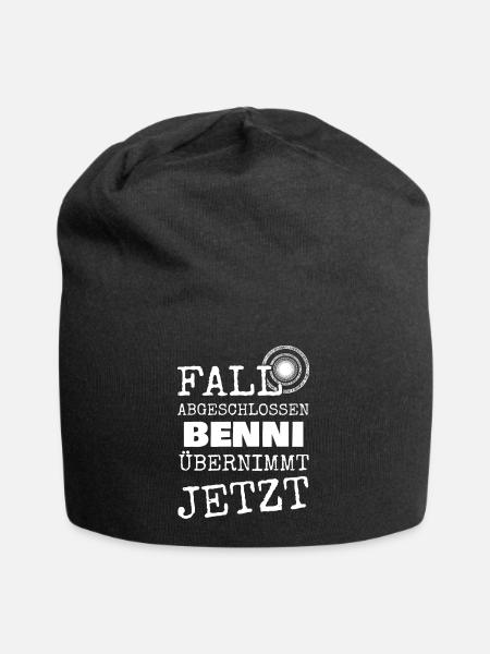 Vorname Benni - Jersey-Beanie - Schwarz