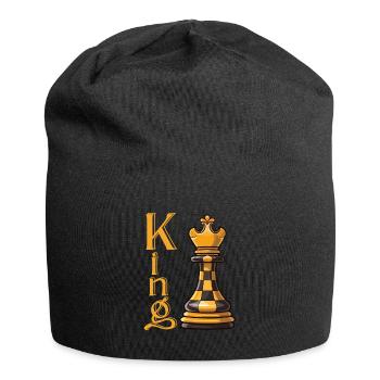 Roi des échecs Élégance - Bonnet en jersey - noir - Devant