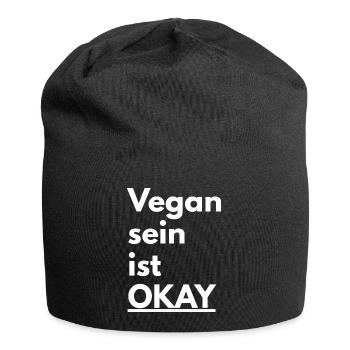 Dicton pour le mode de vie végétalien - Bonnet en jersey - noir - Devant