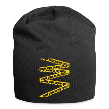 Crime Scene Barrier Tape T-Shirt - Jersey Beanie - black - Front