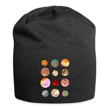 Marbres et planètes - Bonnet en jersey - noir - Devant