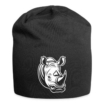 Nashorn Kopf - Jersey-Beanie - Schwarz - Vorne