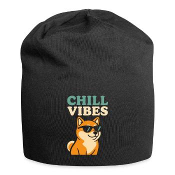 Chill Vibes Shiba Tea - Jersey Beanie - black - Front