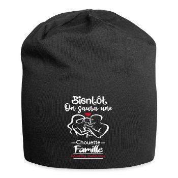 Bald werden wir eine großartige Familie kennenlernen - Jersey-Beanie - Schwarz - Vorne
