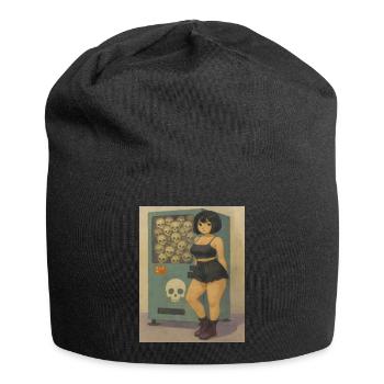Totenkopf Automat Gothic Girl - Jersey-Beanie - Schwarz - Vorne