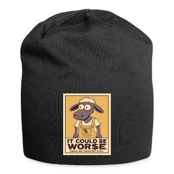 Sheep in dungarees, it could be worse - Jersey Beanie - black - Front