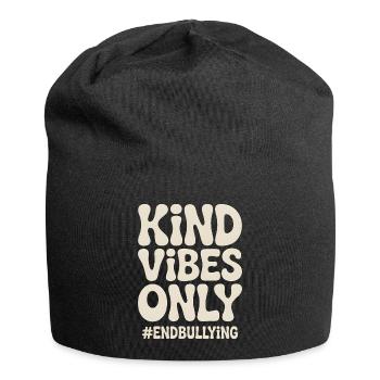 Des vibes bienveillants ne font que mettre fin au harcèlement - Bonnet en jersey - noir - Devant