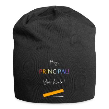 Directeur Directeur Directeur principal de l’école - Bonnet en jersey - noir - Devant