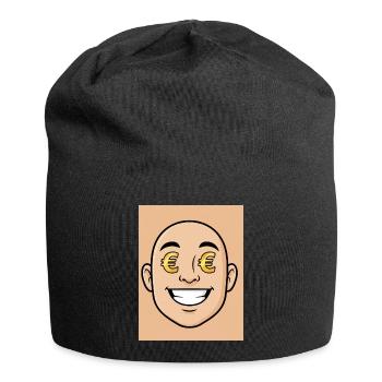 Euro Augen Geld Lächeln - Jersey-Beanie - Schwarz - Vorne