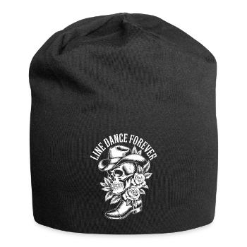 Lust for Life Skull with Flower Hat - Jersey Beanie - black - Front