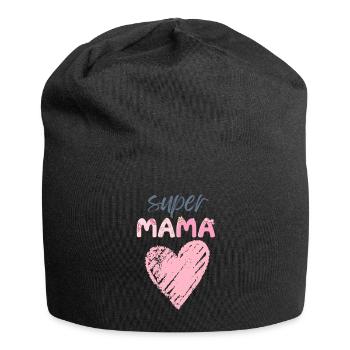 Mama - Super Mama - Jersey-Beanie - Schwarz - Vorne