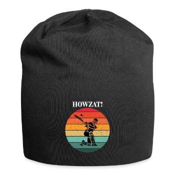 Cricket Batsman at Sunset - Jersey Beanie - black - Front