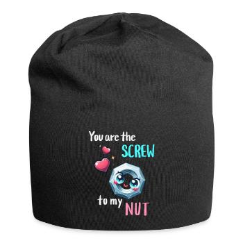Drôle de conception de paires de boulons d’écrou - Bonnet en jersey - noir - Devant