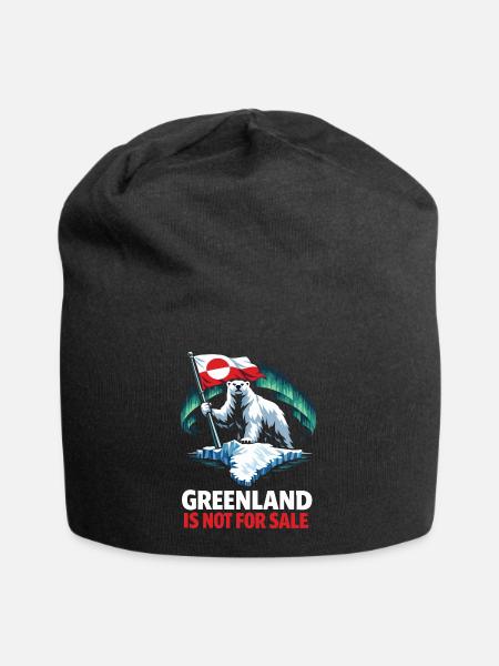 Grönland Bär Flagge Nicht Zu Verkaufen - Jersey-Beanie - Schwarz
