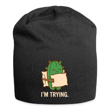 Prickly But Trying - Jersey Beanie - black - Front