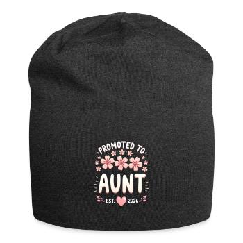 Tante 2026 Tante 2026 Befördert zu Tante 2026 - Jersey-Beanie - Anthrazit - Vorne