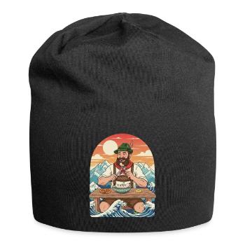 Weißwurst Alpen Kawaii Anime - Jersey Beanie - black - Front