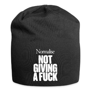 Normalisez le fait de ne pas s’en soucier - Bonnet en jersey - noir - Devant
