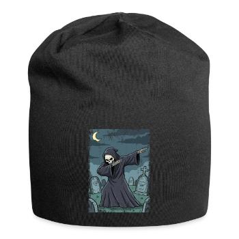 Grim Reaper im nächtlichen Friedhof - Jersey-Beanie - Schwarz - Vorne
