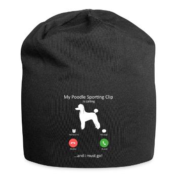 Appel entrant de caniche Art d’interface téléphonique amusante - Bonnet en jersey - noir - Devant