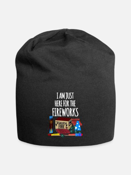 Pyro Lustiger Spruch Feuerwerk Silvester - Jersey-Beanie - Schwarz