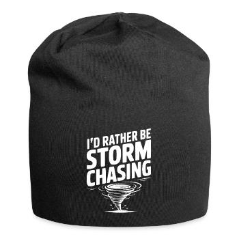 I'd Rather Be Storm Chasing - Jersey Beanie - black - Front