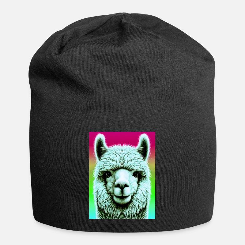 Alpaca - Jersey Beanie - black