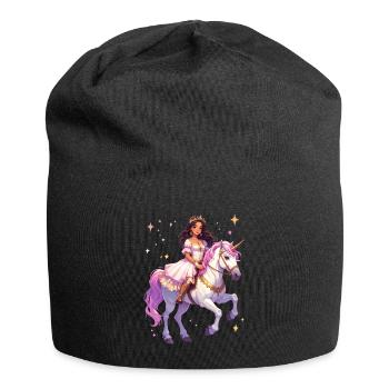 Prinzession auf einem Einhorn - Jersey-Beanie - Schwarz - Vorne