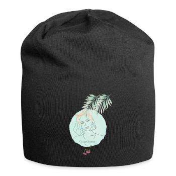 Ocean Breeze Beach Design, elegant Coastal Line - Jersey Beanie - black - Front