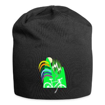 Cycle path mountains rainbow - Jersey Beanie - black - Front