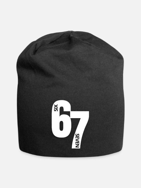 Six Seven - 6 7 - Sixty Seven - Meme - Jersey-Beanie - Schwarz