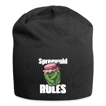 Concombres Spreewald dans un bocal mason avec arc - Bonnet en jersey - noir - Devant