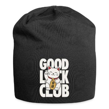 Good Luck Club Lucky Cat - Jersey-Beanie - Schwarz - Vorne