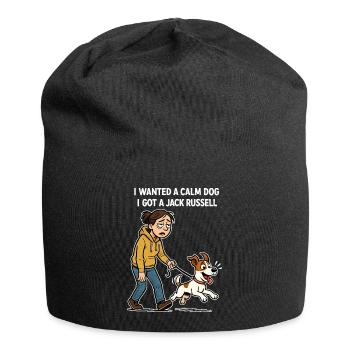 J’ai un Jack Russell - Design de bande dessinée drôle - Bonnet en jersey - noir - Devant