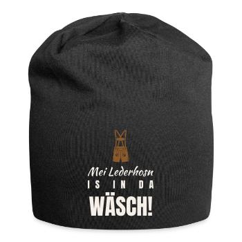 Mei Lederhosn is in da Wäsch Trachten Volksfest - Jersey-Beanie - Schwarz - Vorne