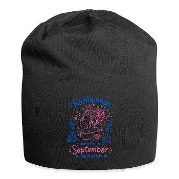 Queens Born in September Doodle - Jersey Beanie - black - Front