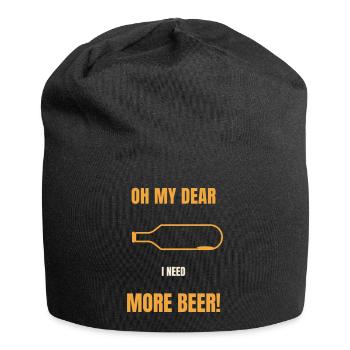 Oh mon chéri, j’ai besoin de plus de bière, Lustiger Spruch - Bonnet en jersey - noir - Devant