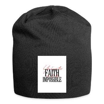 La foi pour rendre l’impossible - Bonnet en jersey - noir - Devant